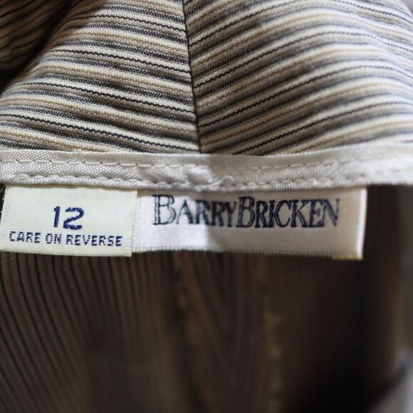 Berry Bicken Vintage Green Striped Pant Suit 12 - Picture 12 of 15